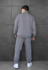 Фото - Спортивный оверсайз костюм Staff pa zip gray oversize - Men box
