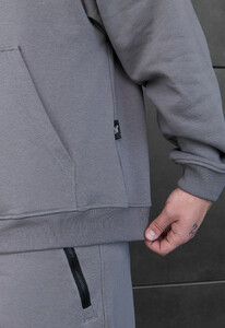 Фото - Спортивный оверсайз костюм Staff pa zip gray oversize - Men box