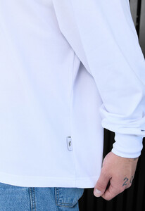 Фото - Базовый оверсайз лонгслив Staff white 2 oversize - Men box