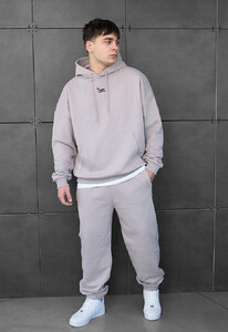 Фото - Молодежый спортивный костюм Staff sei logo gray powder oversize - Men box