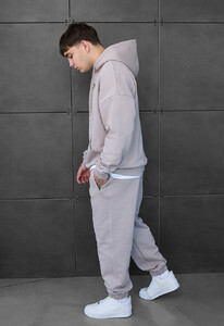 Фото - Молодежый спортивный костюм Staff sei logo gray powder oversize - Men box