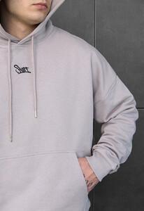 Фото - Молодежый спортивный костюм Staff sei logo gray powder oversize - Men box