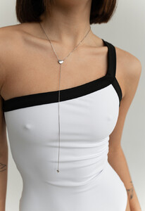 Фото - Біло-чорне жіноче боді Staff ki white & black - Men box