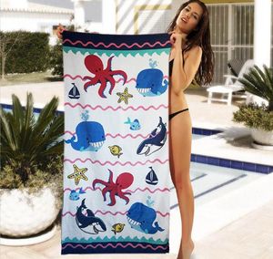 Фото - Дитячий пляжний рушник Shamrock з морськими мешканцями - Men box