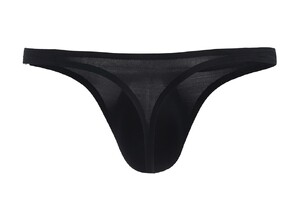 Фото - Стрінги CIOKICX чорні з напівпрозорим ефектом і відкритою задньою частиною - Men box