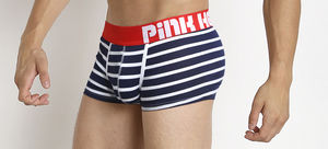 Фото - Качественные трусы шорты Pink Hero в полоску - Men box