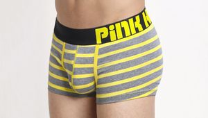 Фото - Стильные трусы шорты в полоску Pink Hero - Men box