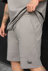 Фото - Двухцветный мужской костюм Staff ko black & gray oversize - Men box
