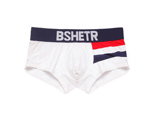 Фото - Боксери для чоловіків Bshetr білі з синім поясом - Men box