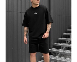 Фото - Базовый спортивный комплект на лето Staff no black oversize - Men box