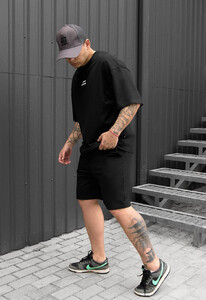 Фото - Базовый спортивный комплект на лето Staff no black oversize - Men box