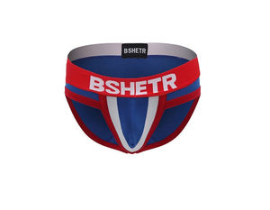 Фото - Круті бріфи Bshetr сині з червоною гумкою - Men box