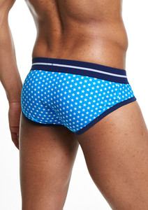 Фото - Слипы Seeinner голубые с белыми звездами - Men box
