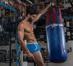 Фото - Чоловічі труси з кишенями Pump синього кольору - Men box