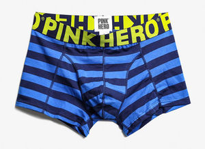 Фото - Мужские синие боксеры в полоску Pink Hero - Men box