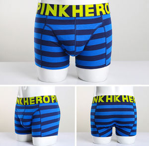Фото - Мужские синие боксеры в полоску Pink Hero - Men box
