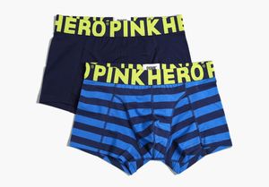 Фото - Мужские синие боксеры в полоску Pink Hero - Men box