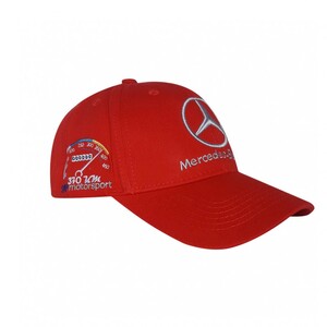 Фото - Бейсболка чоловіча Sport Line червона з лого Mercedes-Benz - Men box