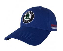 Фото - Бейсболка Sport Line из хлопка синяя с логотипом Skoda - Men box
