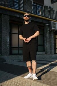 Фото - Мужской оверсайз костюм Intruder Player в черном цвете - Men box