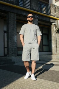 Фото - Однотонный повседневный костюм Intruder Player в сером цвете - Men box