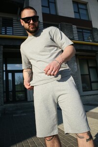 Фото - Однотонный повседневный костюм Intruder Player в сером цвете - Men box