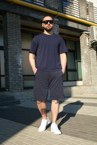 Фото - Однотонный мужской костюм от бренда Intruder Player синего цвета - Men box