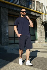 Фото - Однотонный мужской костюм от бренда Intruder Player синего цвета - Men box