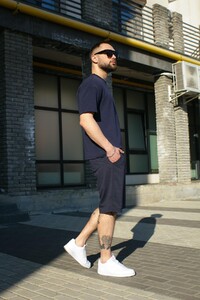 Фото - Однотонный мужской костюм от бренда Intruder Player синего цвета - Men box