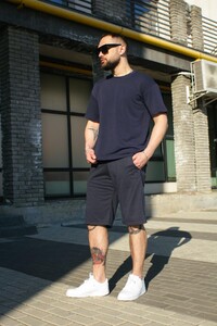 Фото - Однотонный мужской костюм от бренда Intruder Player синего цвета - Men box