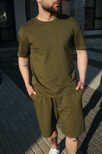 Фото - Повседневный мужской костюм от Intruder Player цвета хаки - Men box