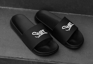 Фото - Мужские шлепанцы с логотипом Staff black logo2 - Men box