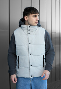 Фото - Светло-серая мужская жилетка Staff to light gray - Men box