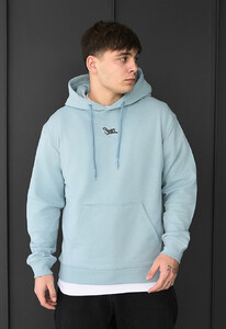 Фото - Светло-синее брендированное худи Staff light blue logo - Men box
