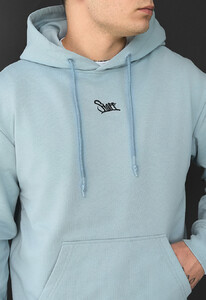 Фото - Светло-синее брендированное худи Staff light blue logo - Men box