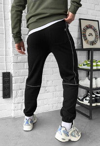 Фото - Молодежные спортивки с кантом Staff kant reflective logo black - Men box