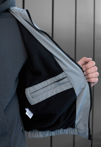 Фото - Однотонний оверсайз бомбер Staff ray gray oversize - Men box