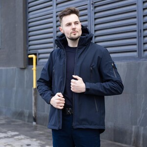 Фото - Чоловіча куртка Pobedov Motive у кольорі наві - Men box