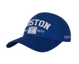 Фото - Бейсболка бренда Sport Line из хлопка синяя с лого Boston - Men box