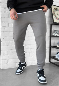Фото - Однотонні спортивки для чоловіків Staff wol gray2 - Men box
