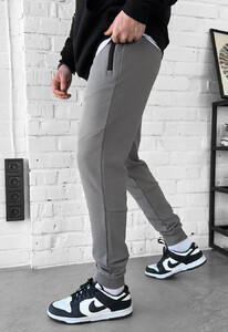 Фото - Однотонні спортивки для чоловіків Staff wol gray2 - Men box