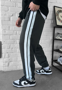Фото - Спортивные штаны с лампасами Staff un dark gray lampas - Men box