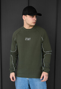 Фото - Чоловічий світшот кольору хакі Staff khaki logo reflective - Men box
