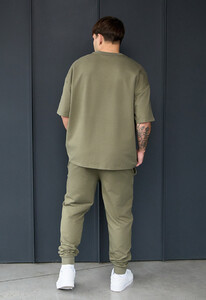 Фото - Спортивний костюм оливкового кольору Staff qix olive oversize premium - Men box