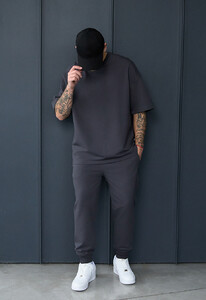 Фото - Темно-сірий чоловічий костюм Staff qix dark gray oversize premium - Men box