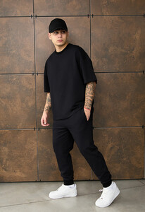 Фото - Черный спортивный костюм Staff qix black oversize premium - Men box
