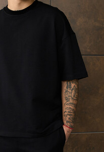 Фото - Черный спортивный костюм Staff qix black oversize premium - Men box