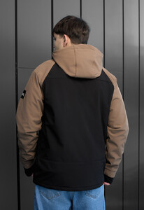 Фото - Двоколірна куртка для хлопців Staff soft shell lokk black & brown - Men box
