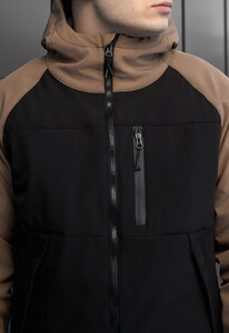 Фото - Двоколірна куртка для хлопців Staff soft shell lokk black & brown - Men box