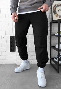 Фото - Однотонные штаны карго черного цвета Staff cargo dn black - Men box